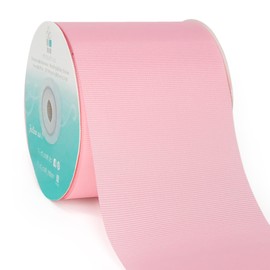 CT CRAFT LLC Grosgrain Solid Fabric Ribbon 3 Inch x 25 Yds Baby Pink for Christmas Home Decor Gift Wrapping DIY Crafts Hair Bow Scrapbook