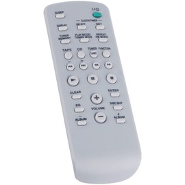 RM-SC3 Replace Remote Compatible with Sony Mini HiFi Component System MHC-RG221 MHC-RG121 MHC-RG100 MHC-RX550 CMT-GPX7 CMT-GPX5 CMT-CP555 MHC-GX255 MHC-RG575S MHC-RG475S MHC-RG470 MHC-RG270 MHC-RG170