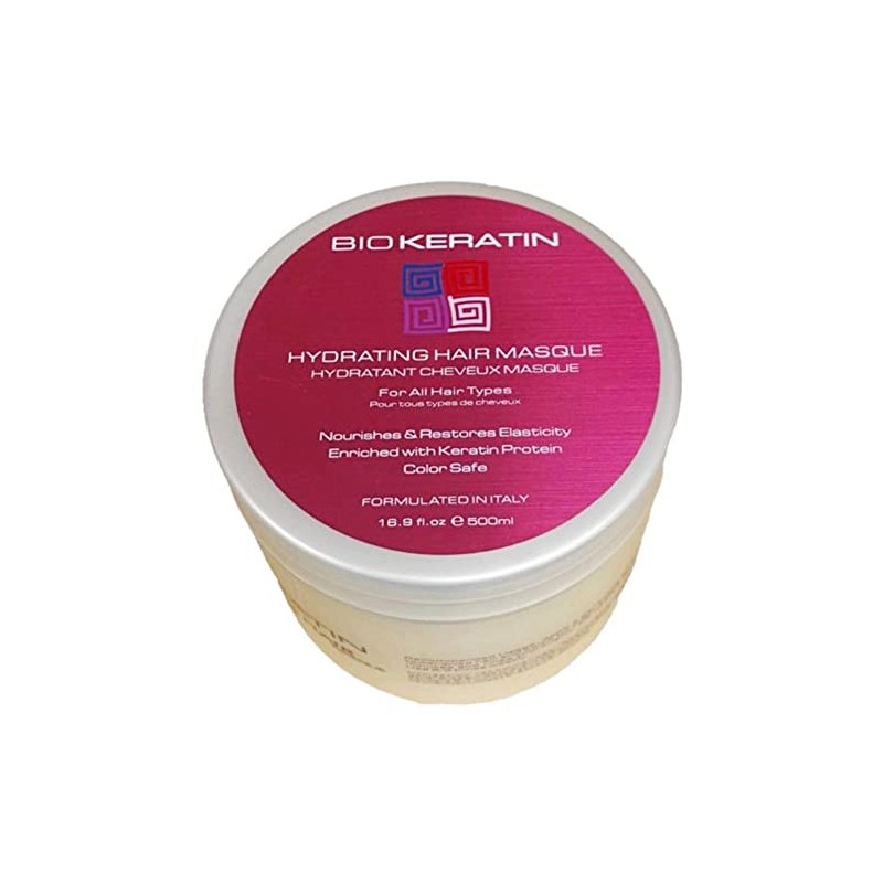 Bio Keratin - Hydrating Hair Masque 16.9 Fl.Oz (500ml). Nourishes
