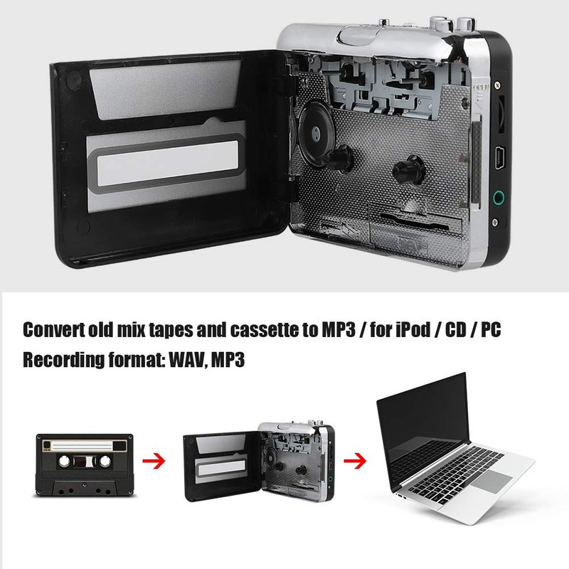 Tape to PC Cassette Recorder, Portable Cassette Tape MP3 CD