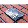 Badgemaster Modern Anthracite Grey House Number Sign Plaque Stainless Steel