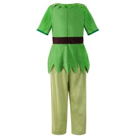 ReliBeauty Halloween Costume for Kids Boys and Girls Cosplay Outfit Kids Costume Christmas Party Performance with Hat Green 110