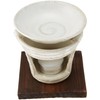 White Hagi Tea Incense Burner, Hagi [H3.9 inches (10 cm)]