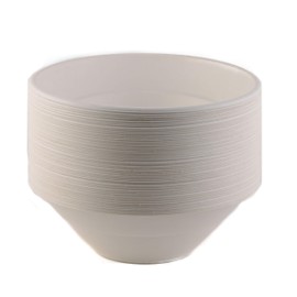 [150 PACK] 32oz Round Disposable Deep Bowls with Lids - Natural Sugarcane Bagasse, Bamboo Fibers, Sturdy Compostable, Eco Friendly, Environmental, Paper Plastic Bowl Alternative,Tree Free