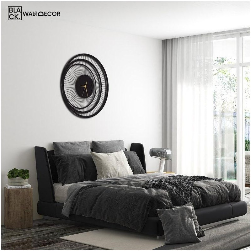 Wall Clock Unique, Round Wall Clock, Triple Circle Metal Wall