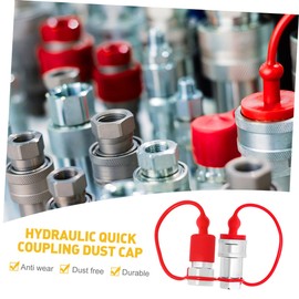 ULTECHNOVO 2 Sets Hydraulic Quick Coupler Dust Caps 1/4 Inch Hydraulics Orf Caps and Plugs Kit Plugs Connector Covers