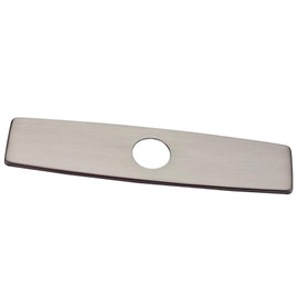 Wovier Brushed Nickel 3-to-1 Rectangle Shaped Polished,Suitable For 8 Inch Sink( total length 10.2 Inch ), Hole Cover Deck Faucet Plate Escutcheon