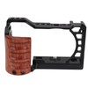 Aluminum Alloy Camera Cage with Wooden Handle Protective Frame with