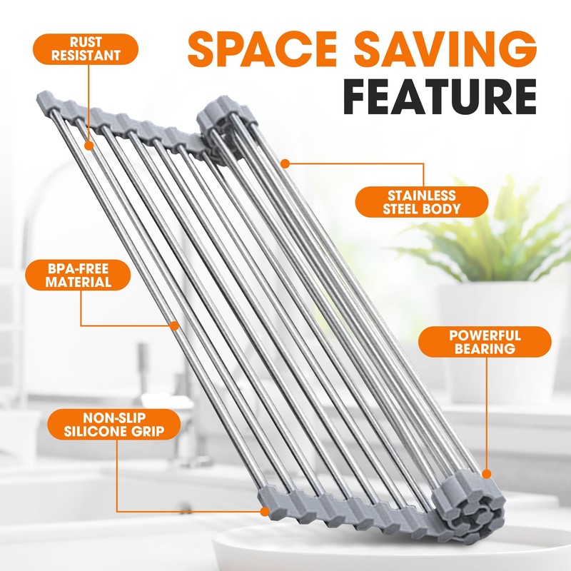 Cheer Collection Dish Drying Rack – Multipurpose Over The Sink