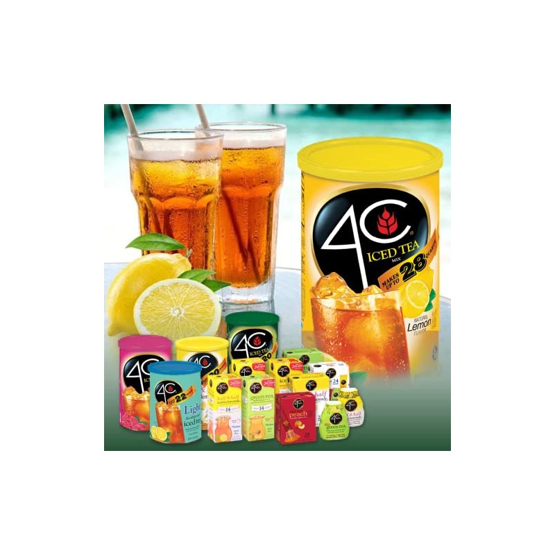 4C Powder Drink Mix Packets, Green Tea 1 Pack, 24