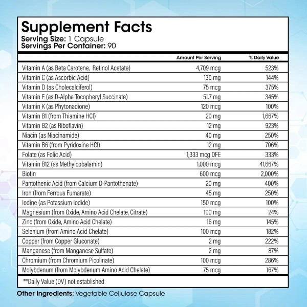 Shiny Leaf Multivitaminico Bariatrico Cirugia Bariatrica Completo 3 meses con