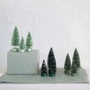 Creative Co-op 6.5" Bottle Brush Trees w/LED Lights Set of