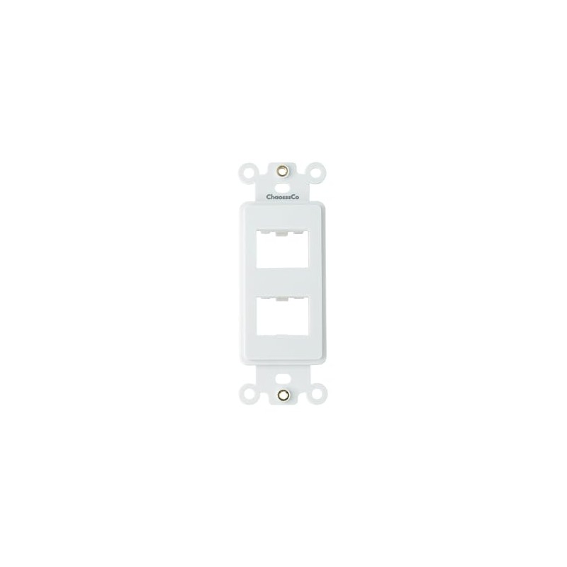 ChaosssCo 2-Port Decorator Insert with Nut, Wall Plate Adapter for