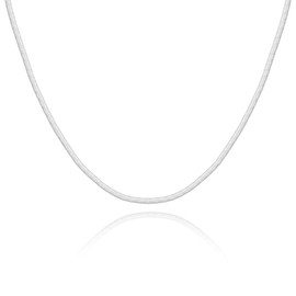 MARLION JEWELS Necklace for women with a very elegant flat style. Gold plated / silver plated surgical steel necklace ideal as a gift. Jewellery for women, Gold - silver, Not Applicable