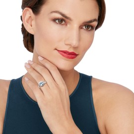 Ross-Simons 2.30 Carat Sky Blue Topaz Bali-Style Ring in 2-Tone Sterling Silver. Size 10