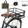 Rear Bike Basket,Rear Rack Bicycle Basket with Waterproof Storage Bag,Large
