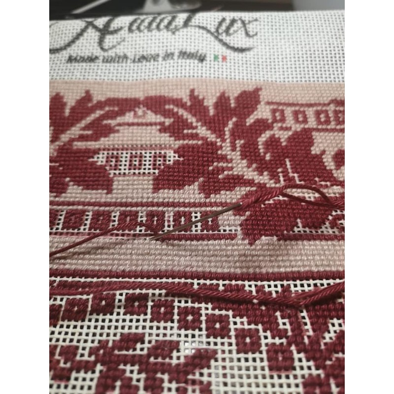 Zweigart Orange Line Blank Mono Deluxe 10-Mesh White Needlepoint Canvas
