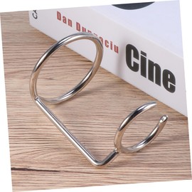 Baluue 2pcs Men Stainless Steel Shaving Brush Stand Holder and Brush Organizer for Home Barber Salon Traditional Grooming Essential for Prolonging Life