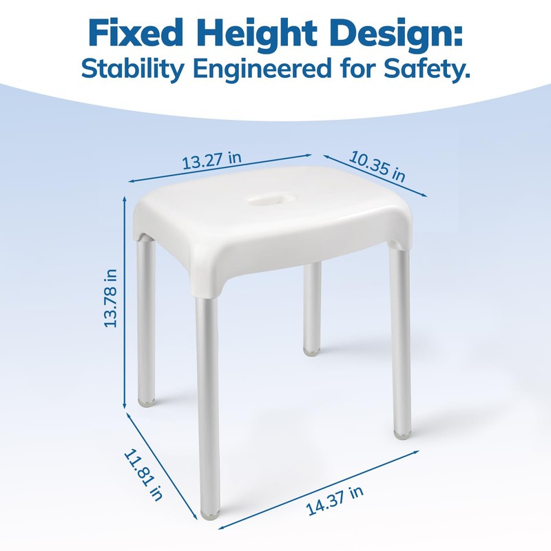 Umimile Shower Chair for Inside Shower - Fixed Height, Sturdy