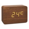 TFA Dostmann Clocco 60.2549 Designer Radio-Controlled Alarm Clock in Wood