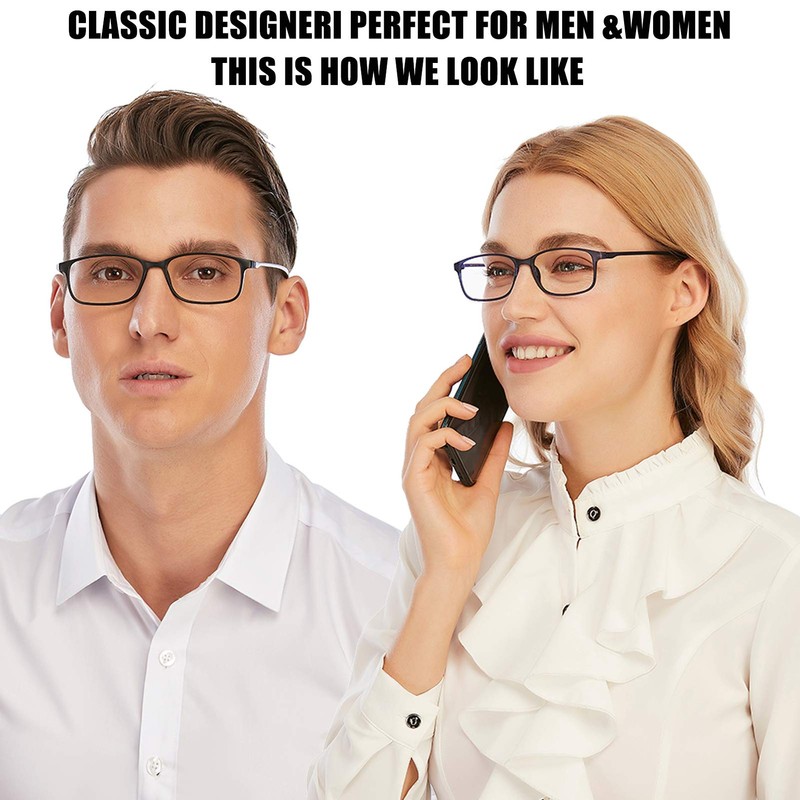 AQWANO TR90 Durable Reading Glasses - Lightweight Flexible Readers for