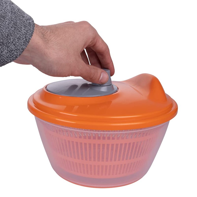 Galileo Casa 5911117 Salad Spinner with Hand Crank, Removable Basket,