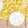 Socomi 4pcs Yellow Gauze Table Runner Chiffon Like Wedding Table