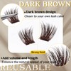 SLSXNL Brown Lash Clusters C Curl Natural Wispy Eyelash Clusters
