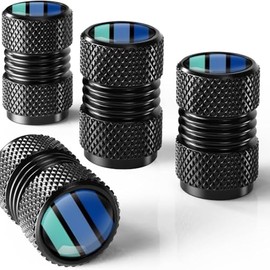 Tire Valve Stem Caps Auto Accessories 4-Pack,Aluminum Tire Valve Cap Set, Corrosion Resistant, Universal Stem Covers