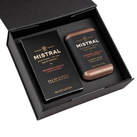 Mistral Cologne and Large Bar Soap Gift Set, Bourbon Vanilla