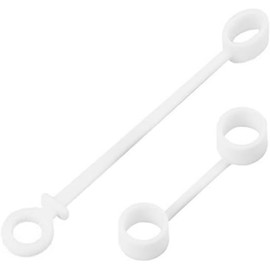 2 Pcs Silicone Cable Converter Holder Strap Tether,Anti Lost Cover Protections Sleeve Case for Various Charging Adapters Cable Adapter, Reusable Wire tie and Wire for Cable Management (White)