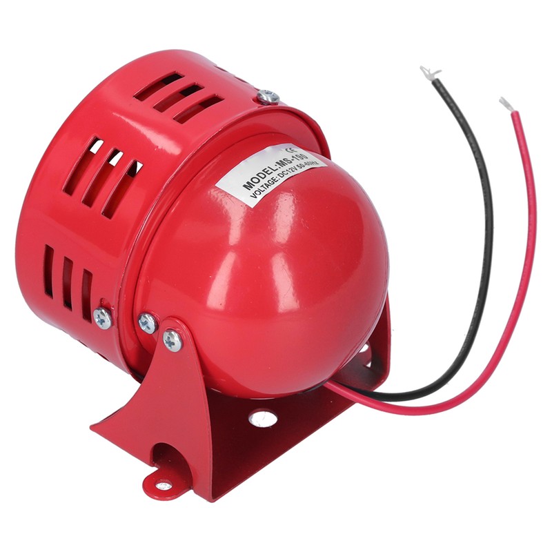 BERM Electric Motor Siren Alarm Mini Red Stainless Steel Shell