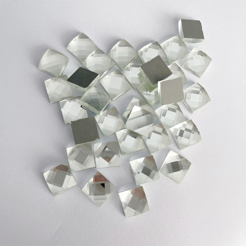 NUO RUI 100 Pcs Mirror Mosaic Tiles, Mini Square Mirrors