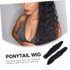Healeved Pcs Long Curly Ponytail Wigs Wavy Wig Hairpiece for