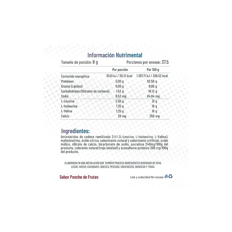 Fit Soul BCAAs 211 Aminoácidos de Cadena Ramificada Suplemento Alimenticio