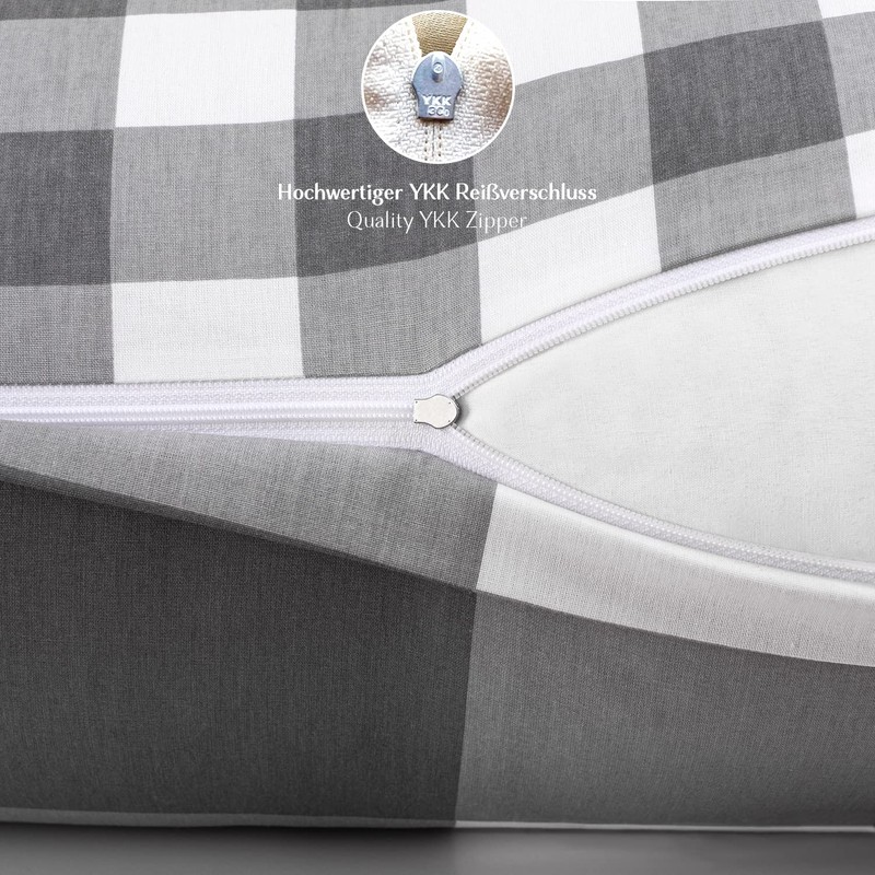 Alreya Renforcé Pillowcase, 100% Cotton, Super Soft Pillowcase with YKK