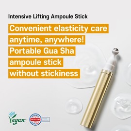 ISOI Intensive Lifting Ampoule Stick 15ml x2 Double Set (1 fl.oz) | Anti-Aging Wrinkle with Gua Sha Roller | Tighten and Rejuvenate Fine Lines with Bulgarian Rose Oil | Korean Skin Care