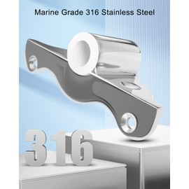 HZSIFU 2PCS Row Lock Oarlock Socket for 1/2” Shank Angle Side Mount 316 Grade Stainless Steel Oarlock Support Bracket for Row Boat