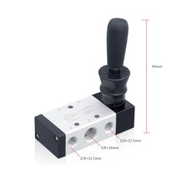 BVAKEIDZE Manual Handle Wrench Air Valve Switch 4H210-08 4H310-10 4H410-15 Pneumatic Control 2 Position 5 Port Reversing Pull 1/4‘‘ 1Pcs(4H310-10,with 12mm Fitting)