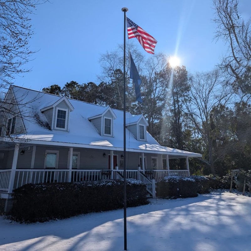 Heavy Duty 25 FT Flag Pole, Unbending 100MPH Wind Resistance,