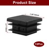 LifCratms 12 Pack 1-1/4 Inch (32mm) Square Plastic Plug, Square