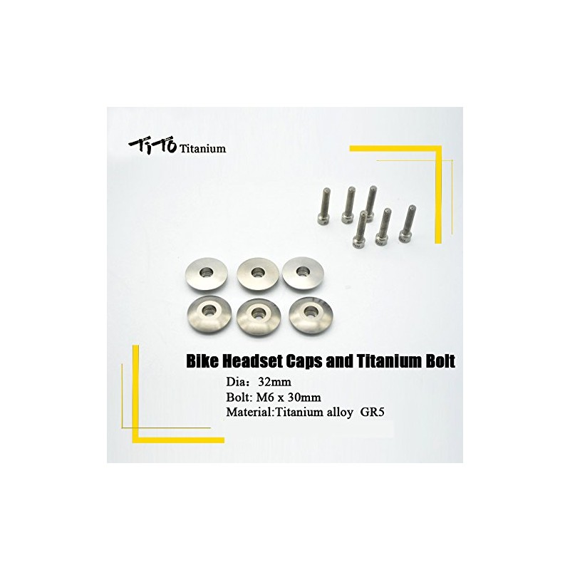 TiTo Titanium Mountain Bike Headset Caps Bicycle Parts Titanium CNC