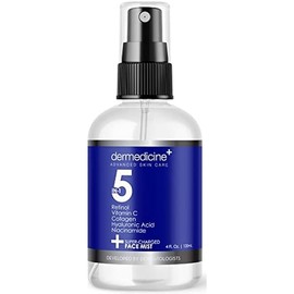 5 in 1 Super Charged Anti-Aging Face Mist w/Retinol, Vitamin C, Collagen, Hyaluronic Acid & Niacinamide | Hydrates, Refreshes & Brightens for a More Glowing Complexion | 4 fl oz, 120 ml