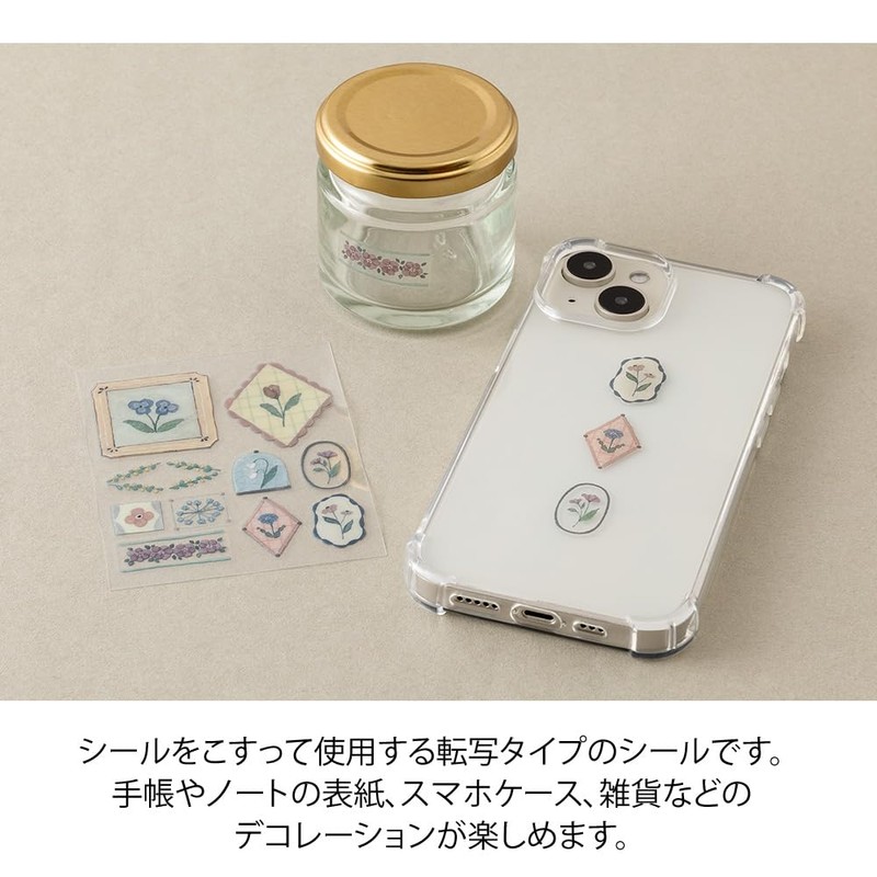 Midori 82697006 Sticker Transfer, Glossy, Floral Print