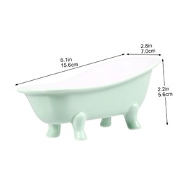 Generic Hamster Cooling Nest Ceramic Bathtub for Pets Green Easy to Clean Smooth Surface for Bathing and Sleeping