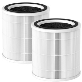 CFKREYA AC400 Air Purifier Filter Replacement for Purivortex AC400 Air Purifier, 3-in-1 Filtration System, White, 2 Pack