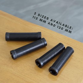 Vincita Lock-On Bike Handlebar Grips (Pair) - Compatible with Brompton Bikes Available in 115MM (Pre-2017) & 130MM (2018 & Later) and Standard Bicycles (130 mm)