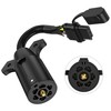 MICTUNING 7 Way Blade to 4 Way Flat Trailer Adapter,