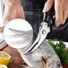 Poultry Scissors, Meat Scissors, Kitchen Scissors with Metal Handles, Non-Slip