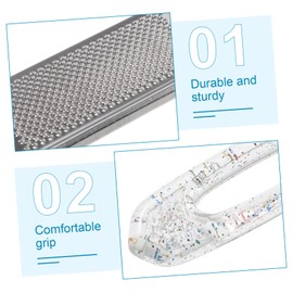 WOONEKY Double-sided Foot Scrubber for Pedicure Dead Skin and Callus Remover Tool Handheld Exfoliator for Home Foot Care Comfortable Grip for Daily Use